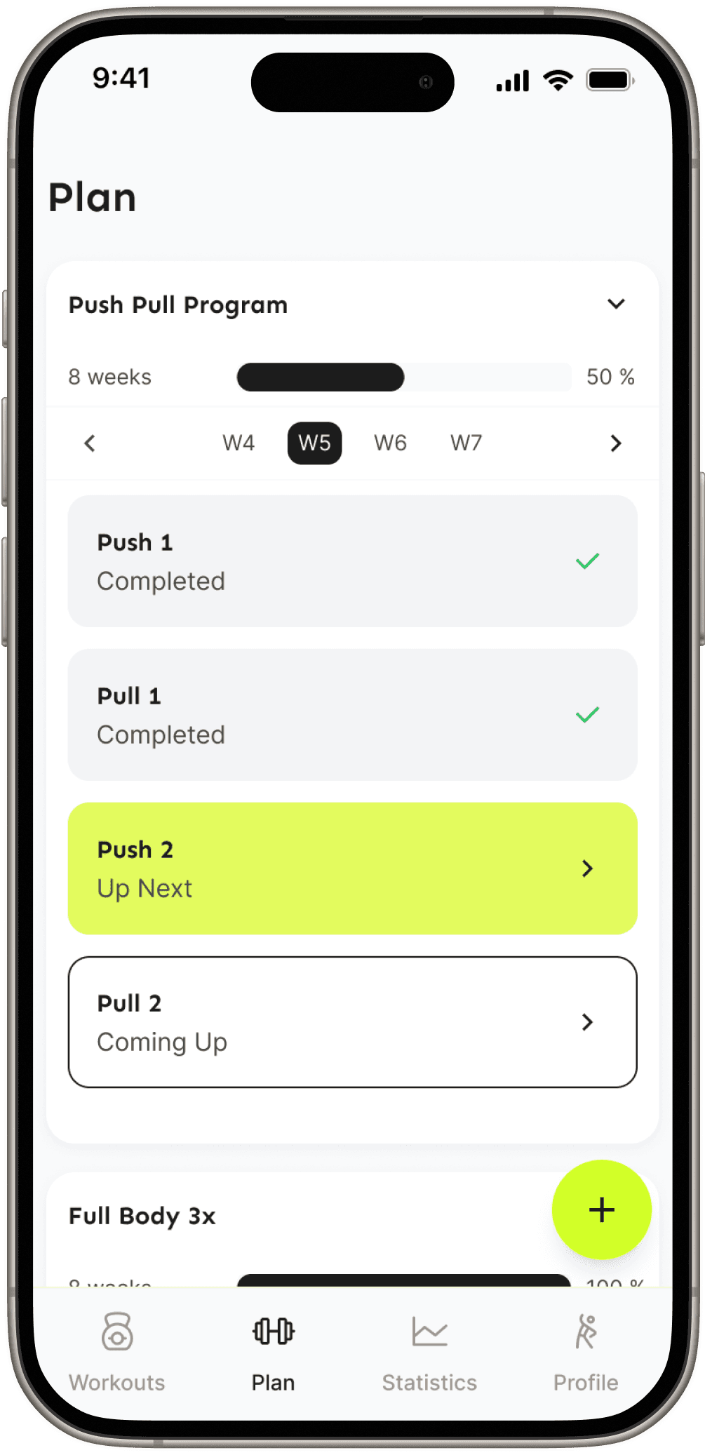 Mobile workout tracking app